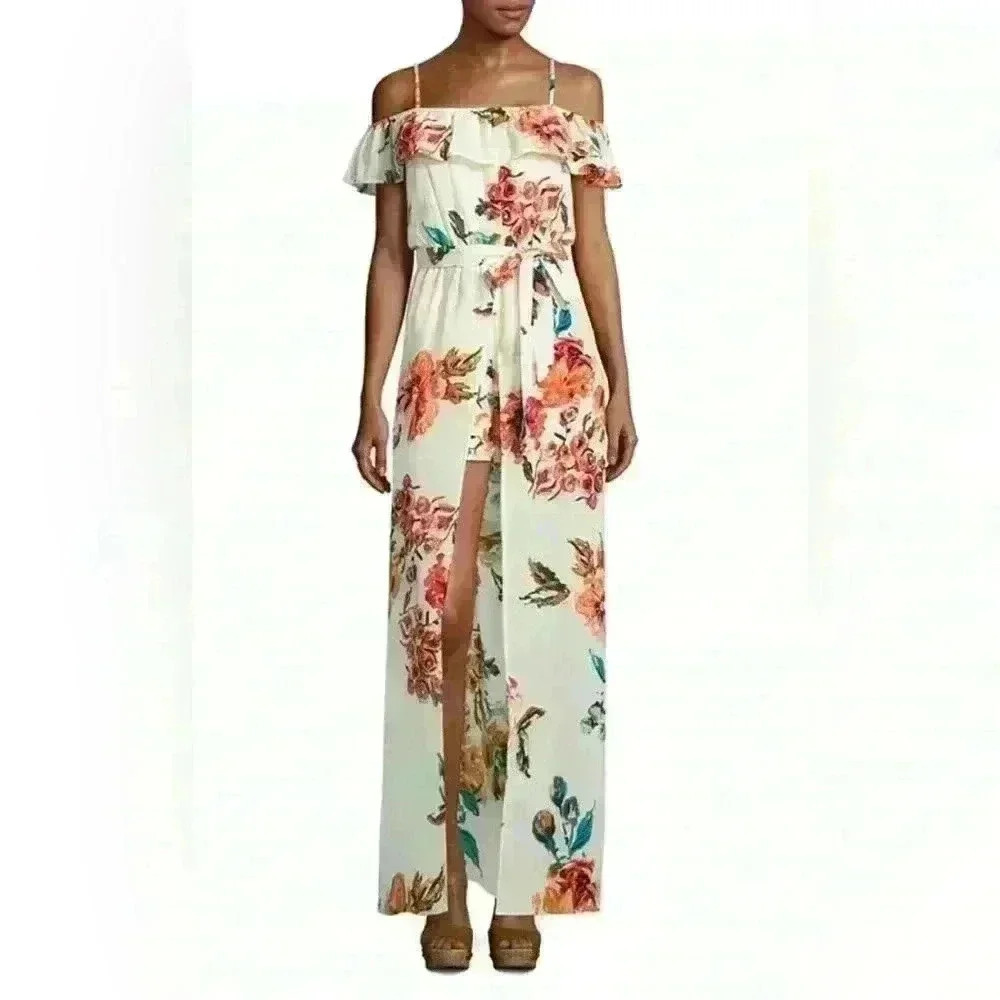 Love Reign Floral Romper Dress Size Small